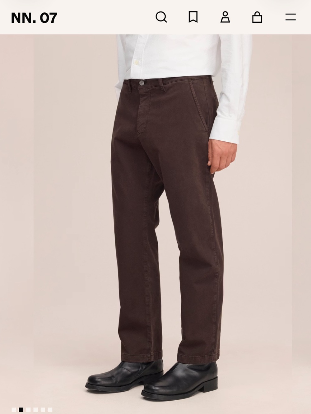 NEW No Nationality 34 x 32 Pant Slim Fit espresso brown